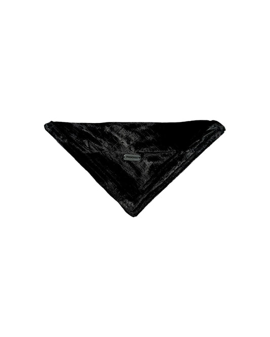 Croc Embossed Black Velvet Kerchief