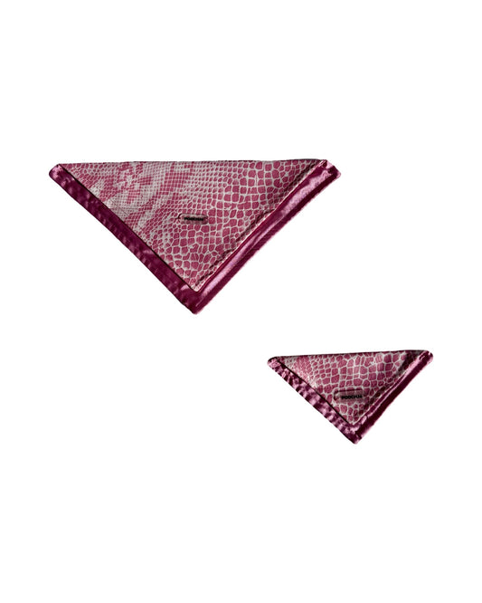 Pink Snakeskin Vegan Leather Kerchief