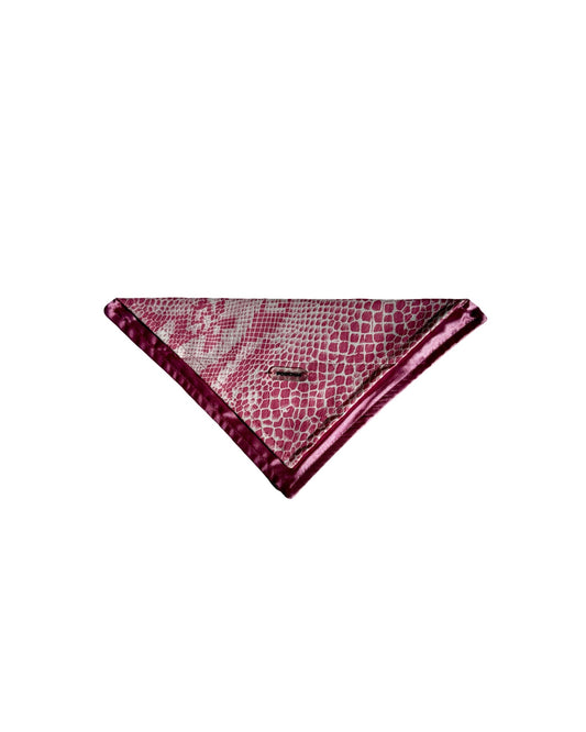 Pink Snakeskin Vegan Leather Kerchief