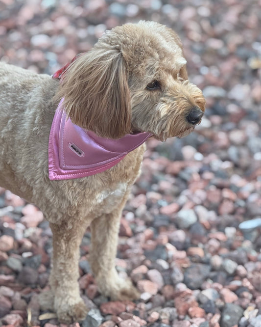 Metallic Pink Lambskin Kerchief