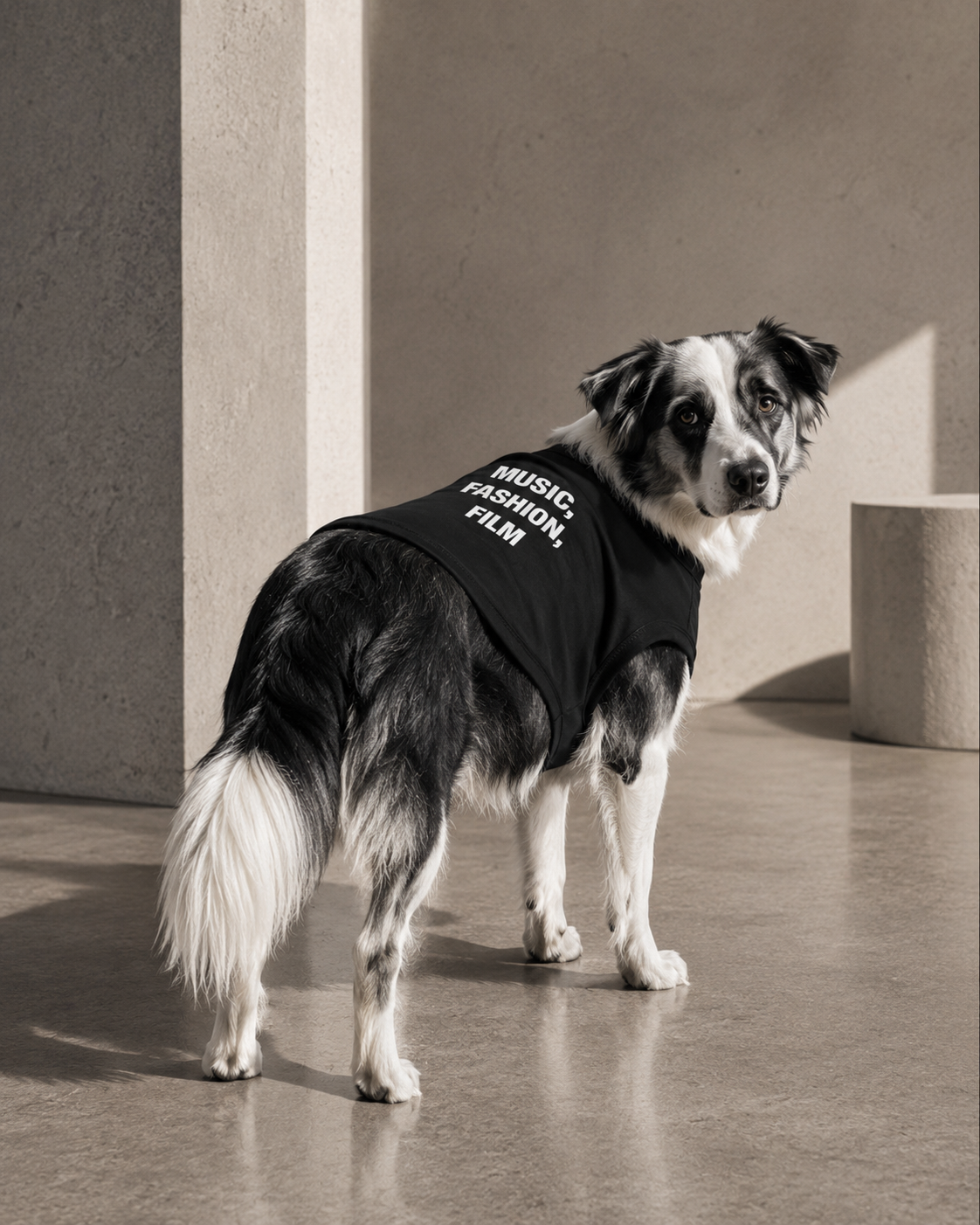 MUSIC, FASHION, FILM DOG TEE